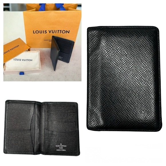 Louis Vuitton Other - Authentic Louis Vuitton Black Taiga Leather Pocket Organizer with Full Inclusion